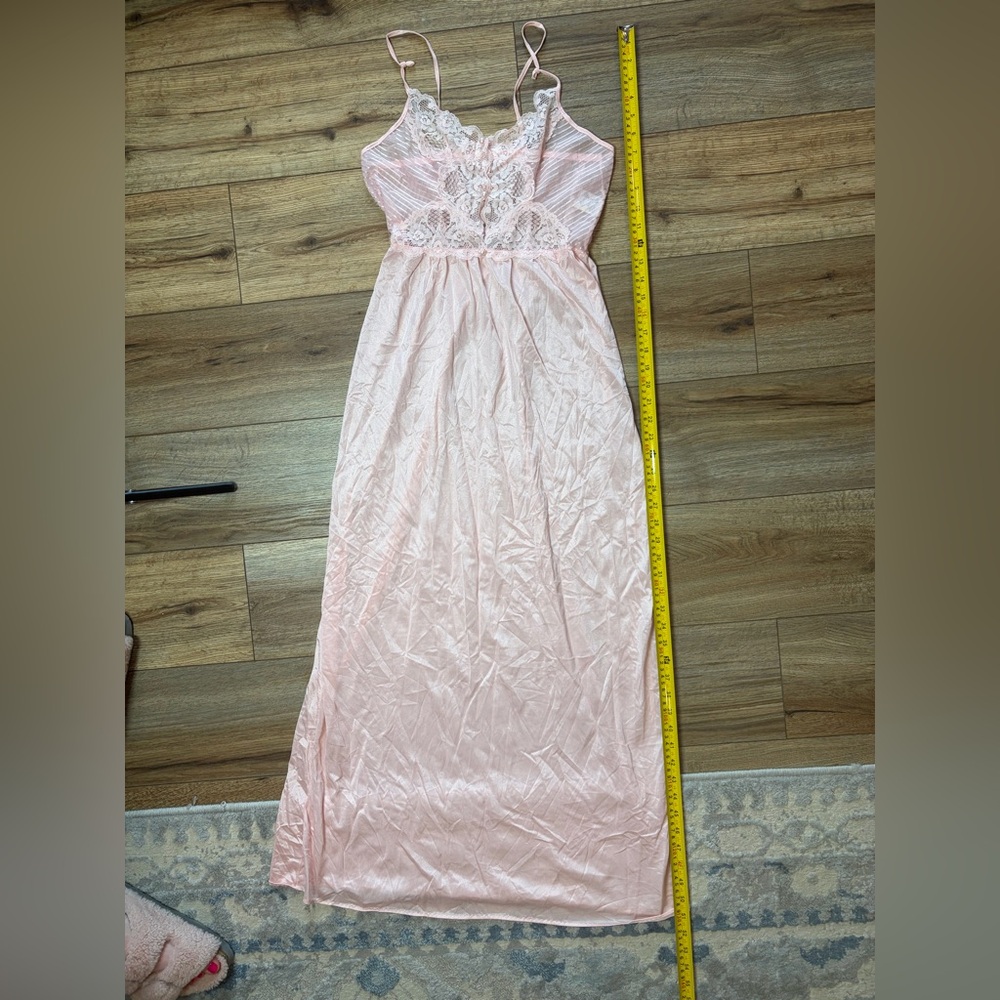 vintage long Victorian romantic whimsical nightgown lace slip by Undercover Wear - Picture 10 of 12